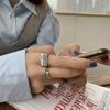 Sterling Elegant 925 Silver Smile Face Ring Simple Minimalist Jewelry For Women