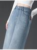 2025 Spring Women's High Waist Light Denim Wide-Leg Pants - Slimming, Loose Fit, and Versatile