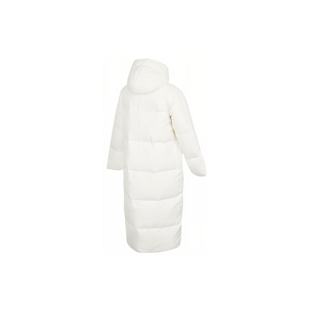 adidas Women Big Baffle Hooded Down Coat Zipper Design Warm Thickened Outdoor Casual Outerwear White GQ2509