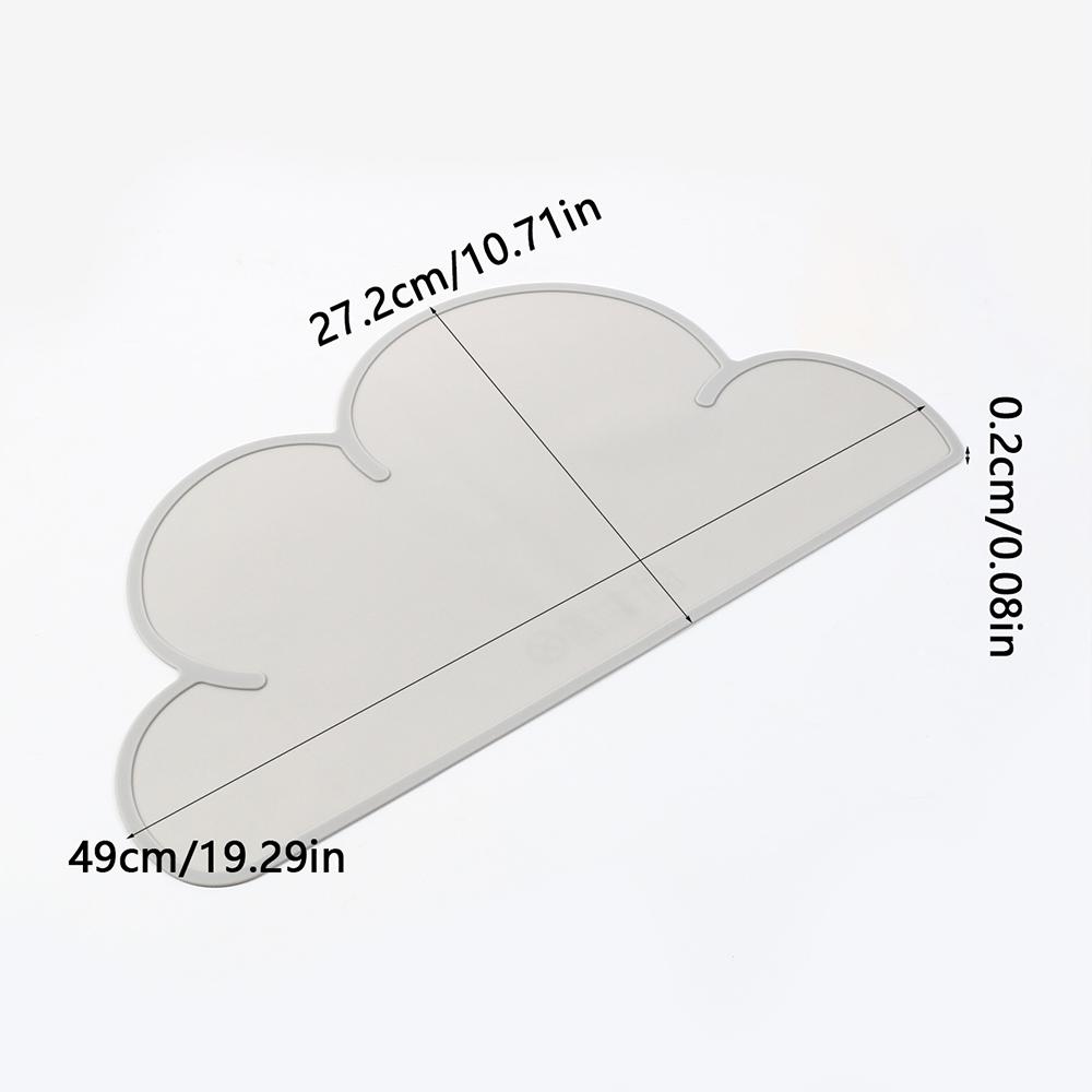

Silicone Pet Food Mat Cloud Shape Dog Cat Bowl Mat Anti-Slip Waterproof Pet Feeding Mat Placemat as picture show серый
