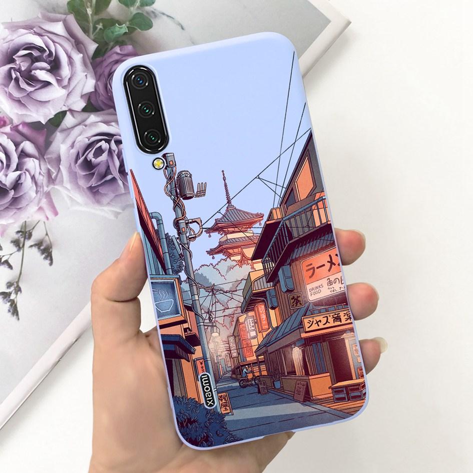 For Xiaomi Mi 9 Case Mi 9 Lite Back Cover Fashion Flower Slim Soft Silicone Funda On Xiaomi Mi 9 SE Mi9 Mi 9Lite Shockproof Capa