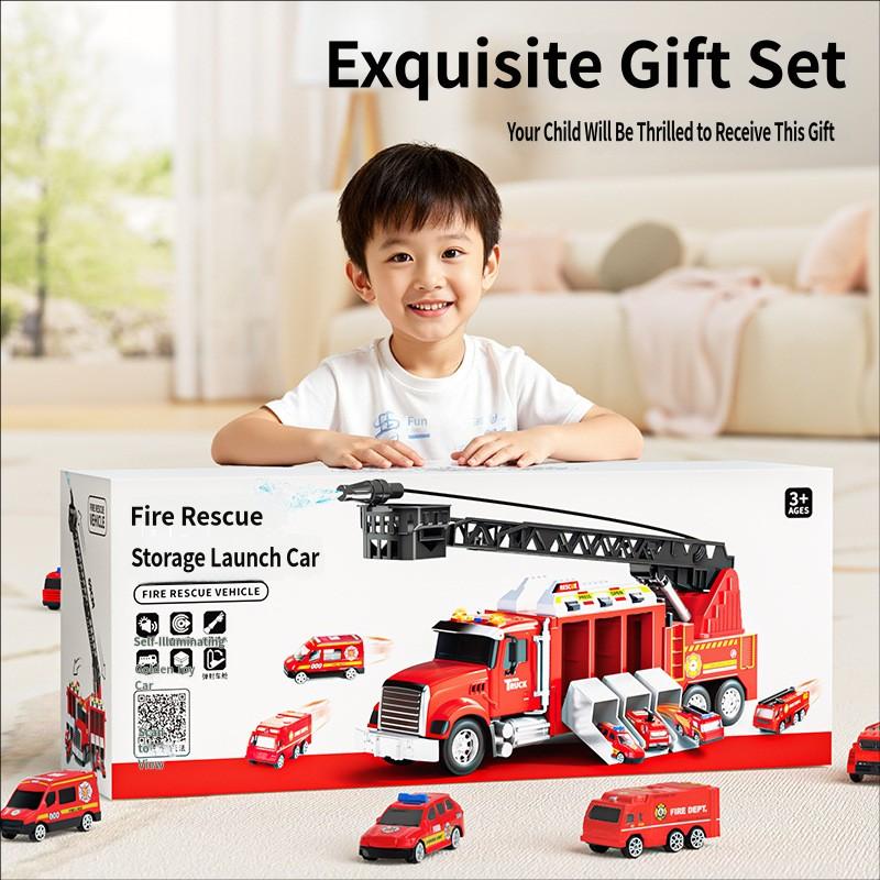 Children'S Racing Deformation Ejection Train Rail Car Parking Toy Magnetic Suction Small Train Double Track Ejection Car Toy
