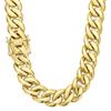 21mm Breite Schwer Dick Guss Edelstahl Halskette 14K PVD Vergoldet Cuban Link Kette für Herren Hip Hop Schmuck