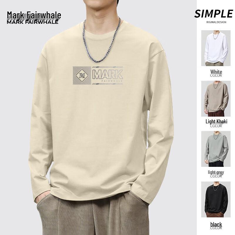 Mark Fairwhale Men's Cotton Long Sleeve Crew Neck T-Shirt