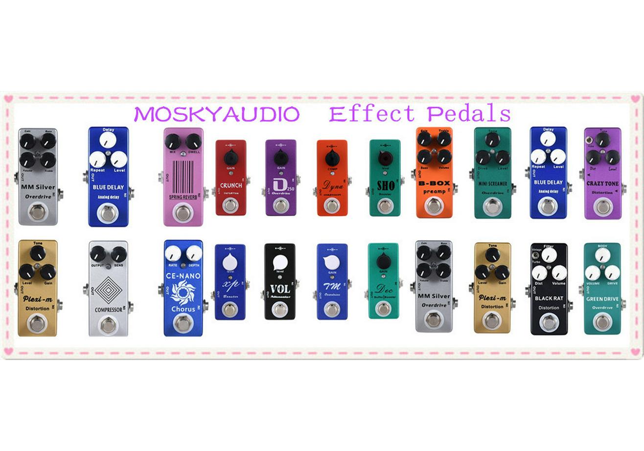 Moskyaudio Mini Guitar Effects Pedals & Power Supply