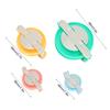 4 Sizes Pompom Maker Plastic DIY Fluff Ball Weaving Needlework Knitting Tools Set