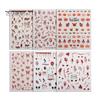 Easy to Apply Nail Decals 6 Sheets Halloween Stickers for Women, Pumpkin Ghost Bat Skull Design Manicure Decoration Decals, Art Accessories Home Salon