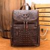 2026 new fashion crocodile leather men's backpack men's bagpack casual fashionable cowhide travel backpack for man real cow skin
