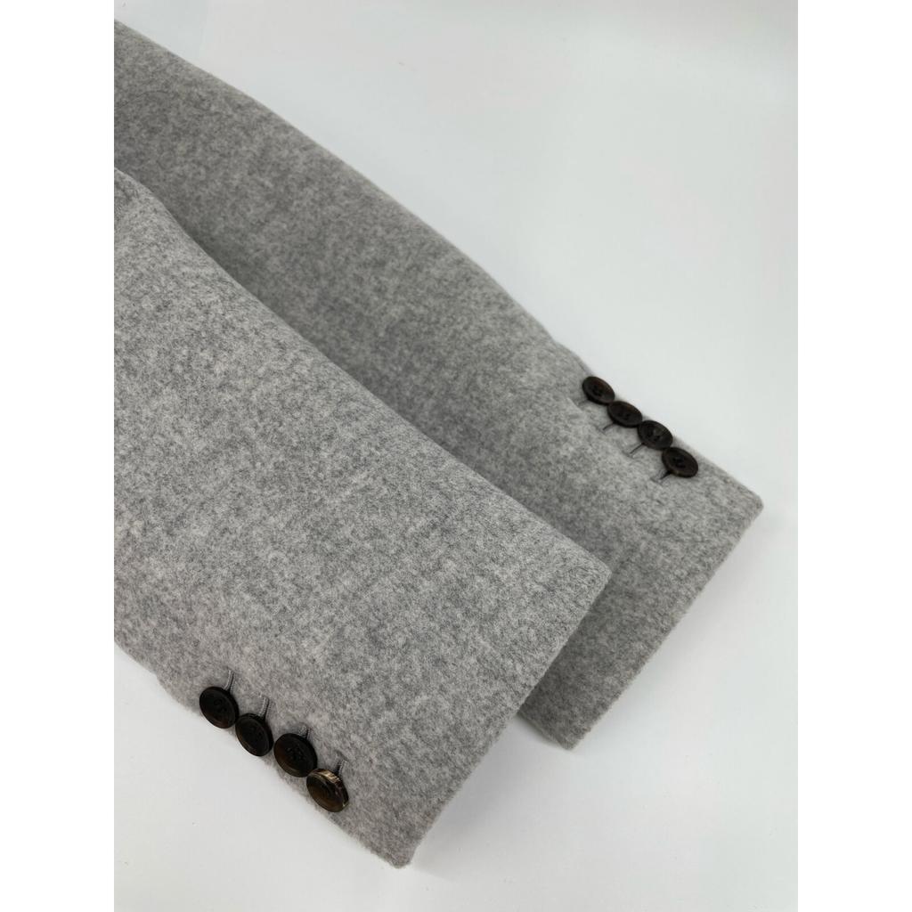 WJK Grey 1817 WI77s Fine Wool Chester Coat Coat M Light grayUsed