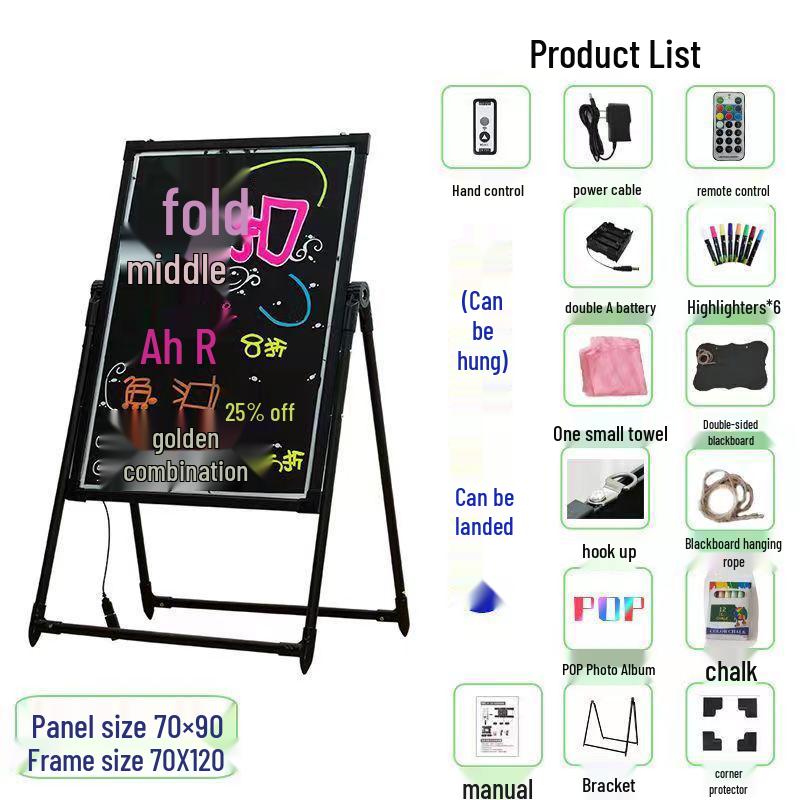 Luminous Fluorescent Blackboard for Street Stall Advertising