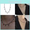Punk Style Spiked Alloy Necklace For Unisex Fashionable Trendy Choker Chain Accessory