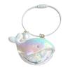 1/2/3Pcs Key Chain Faux Pearl Whale Shape Charm Keychain with Bangle Bags Backpacks Key Holder Decorative Bag Accessory