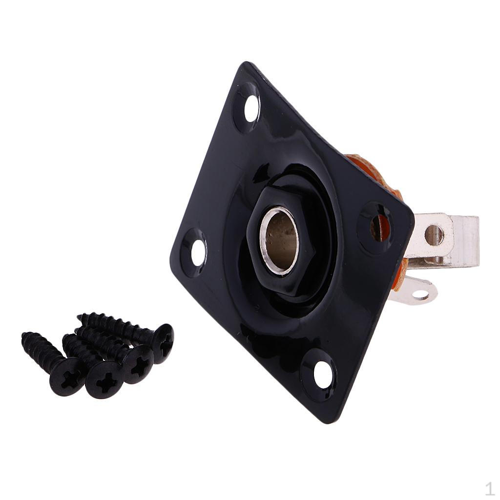 Plate W Rectangle Output Socket for Electric Guitars Bass Parts