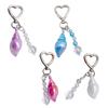 Cute Colorful Bead Conch Keychain Pendant Fashionable and Practical Keyring Key Charm for Backpack Bag Decoration