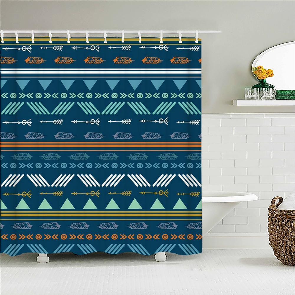 3D Printing Indian Boho Shower Curtain Bathroom Curtains With Hooks Bohemian Mandala Waterproof Fabric Bathtub Decor Screen