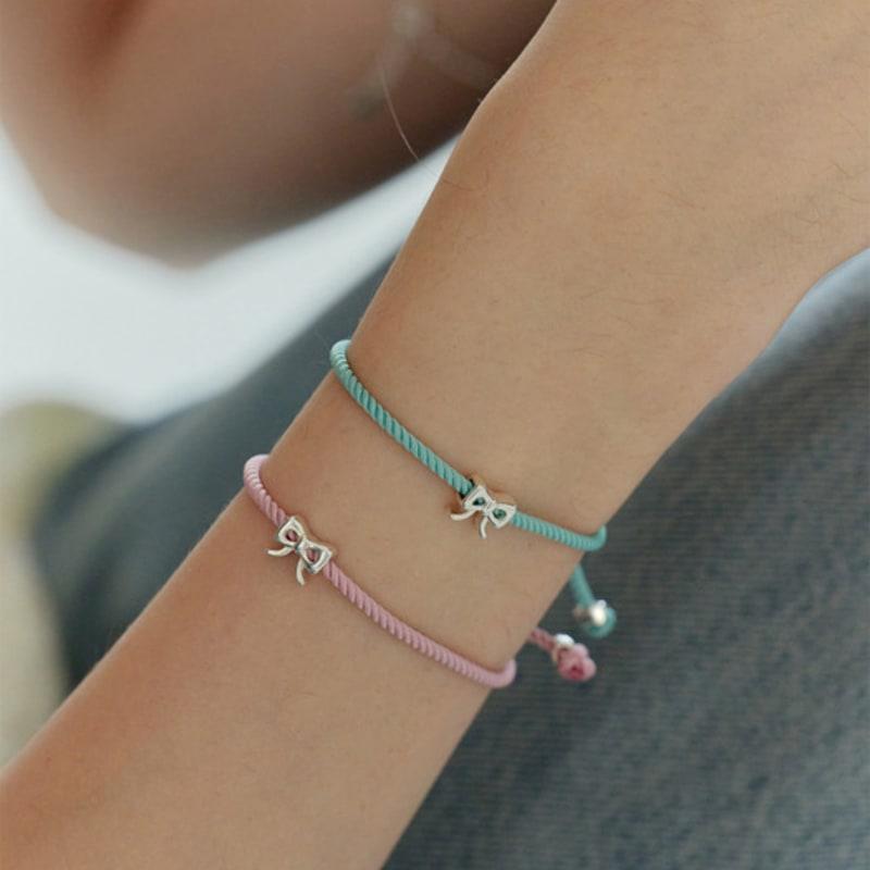 murmur [925silver]Color rope ribbon bracelet