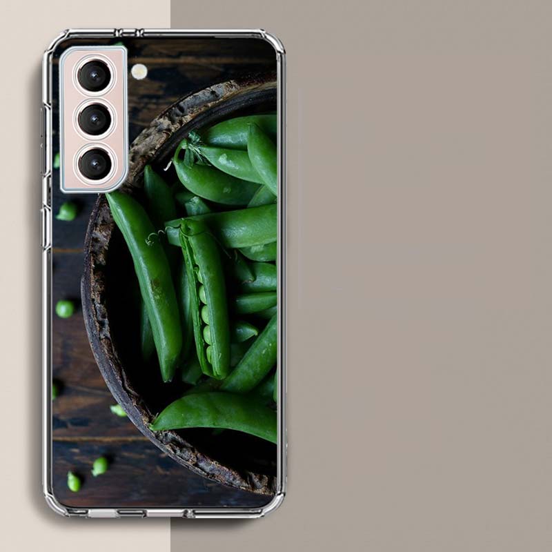

Open The Green Pea Pod Phone Case For Samsung Galaxy S25 Edge S24 S23 FE S21 S20 S10 Plus S22 S26 Ultra Cover Clear Cases TPU Ca Samsung S23