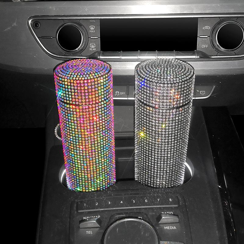 

SCAONORCH 500 мл Алмазный термос из нержавеющей стали, бутылка для воды, блестящие стразы, термосы, кофейная чашка, автомобиль