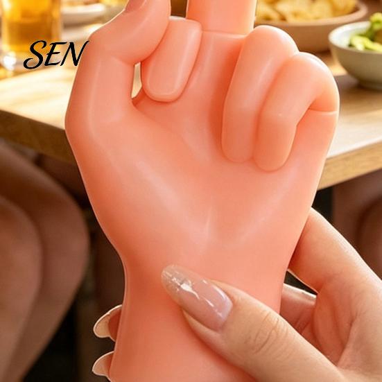 Durable Middle Finger Toy 1/2Pcs 3-Stage Telescopic Toy, 3D Printed Hand Prank Prop, Realistic Retractable for Stress Relief Funny