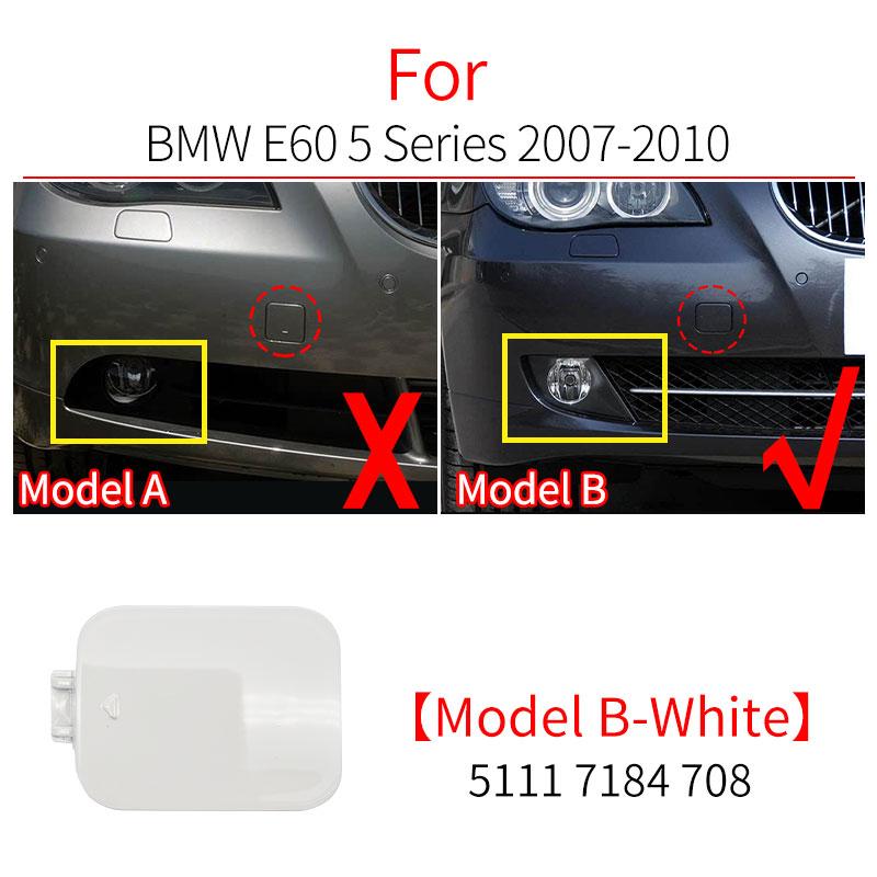 Car Front Bumper Tow Hook Cover Cap Trailer Cover Accessory Black White For BMW 5 Series E60 2003-2010 520 523 525 530 535i