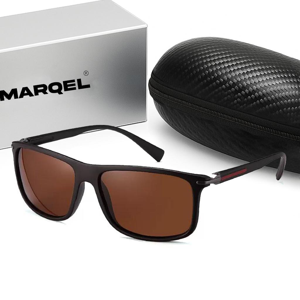 

Оригінальні чоловічі HD поляризовані класичні сонцезахисні окуляри MARQEL L1547 Окуляри для водіння Преміальний чохол у комплекті коричневий