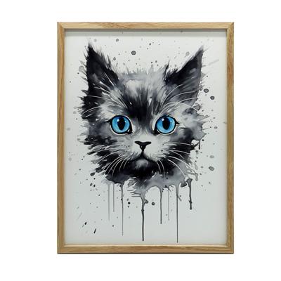 Watercolor Cat Watercolor Cat, 50X70 Cm, Frameless, Matte Paper 230 Gsm