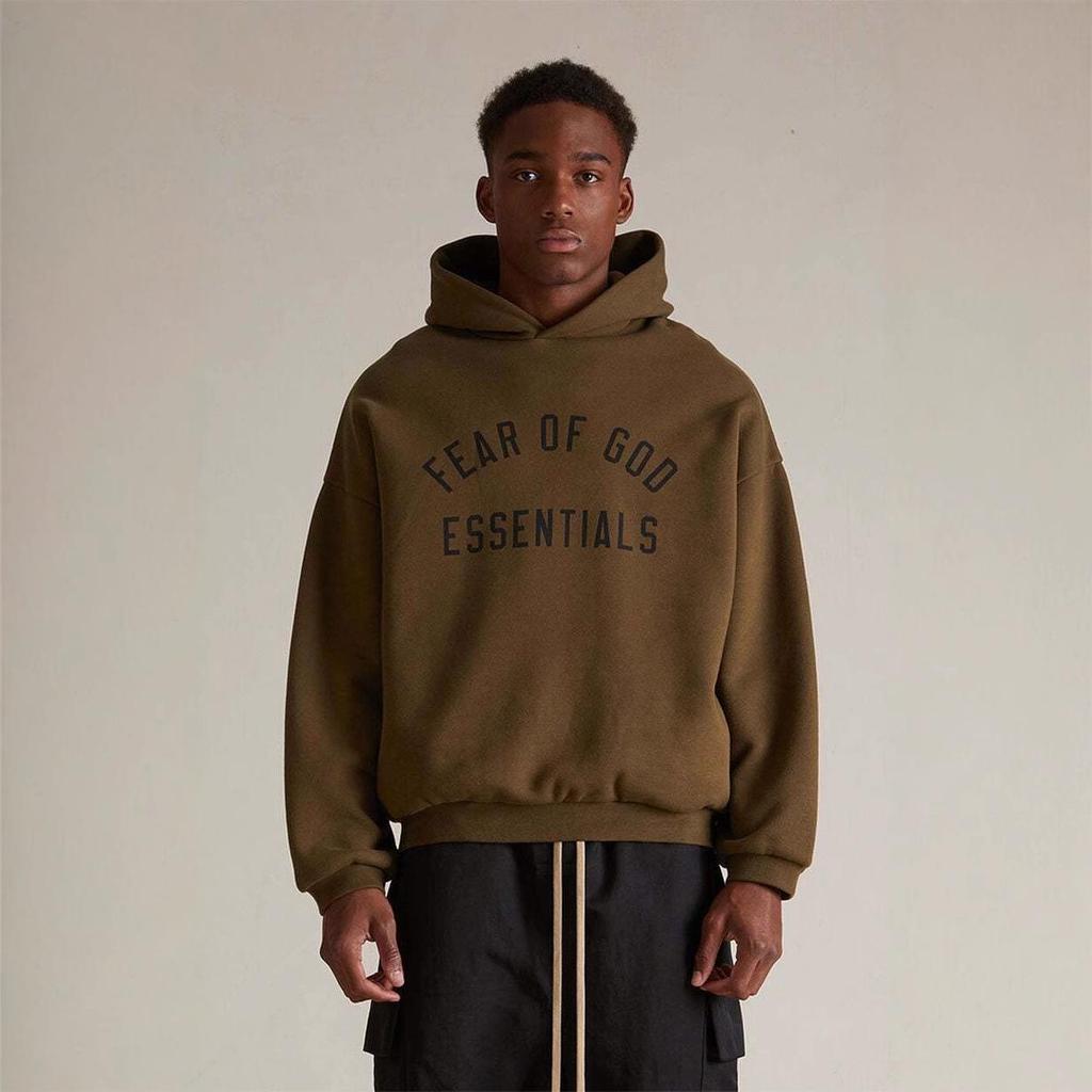 2024FW Essentials Geprägter Schwerer Fleece-Hoodie