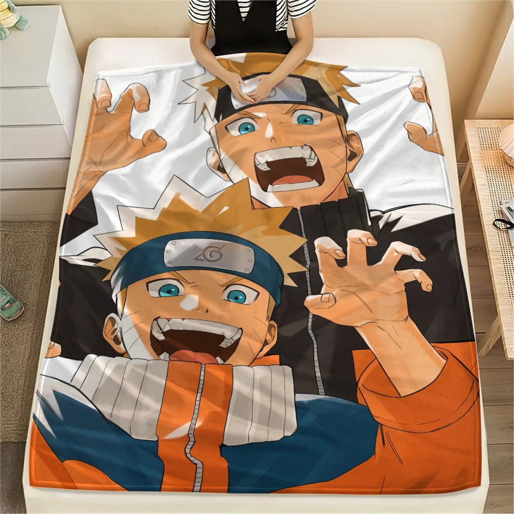 Naruto Uzumaki Pattern Flannel Blanket, High Quality Comfortable for All Seasons, Home Decor, Warmth and Comfort, Perfect for Gifts.