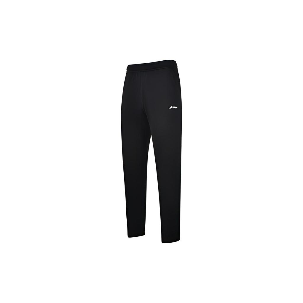 Li Ning Ping Pong Series Solid Color Logo Thickened Casual Sports Pants Men Bottoms Black AKLSC93-1