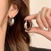 European & American High-End Geometric Double Layer Circle Earrings