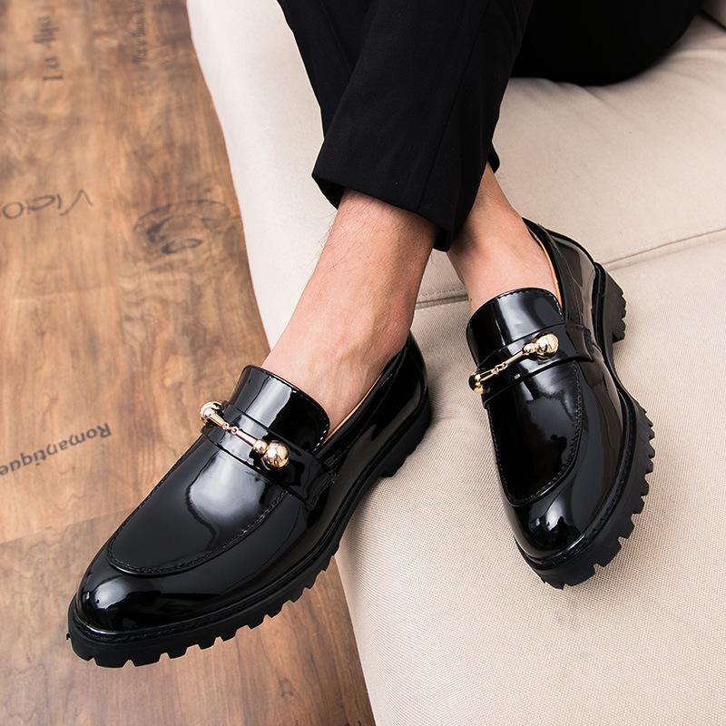 

Foreign trade pointed leather shoes size new hairstyle low-top casual men s British men s boots trendy shoes leather boots 44