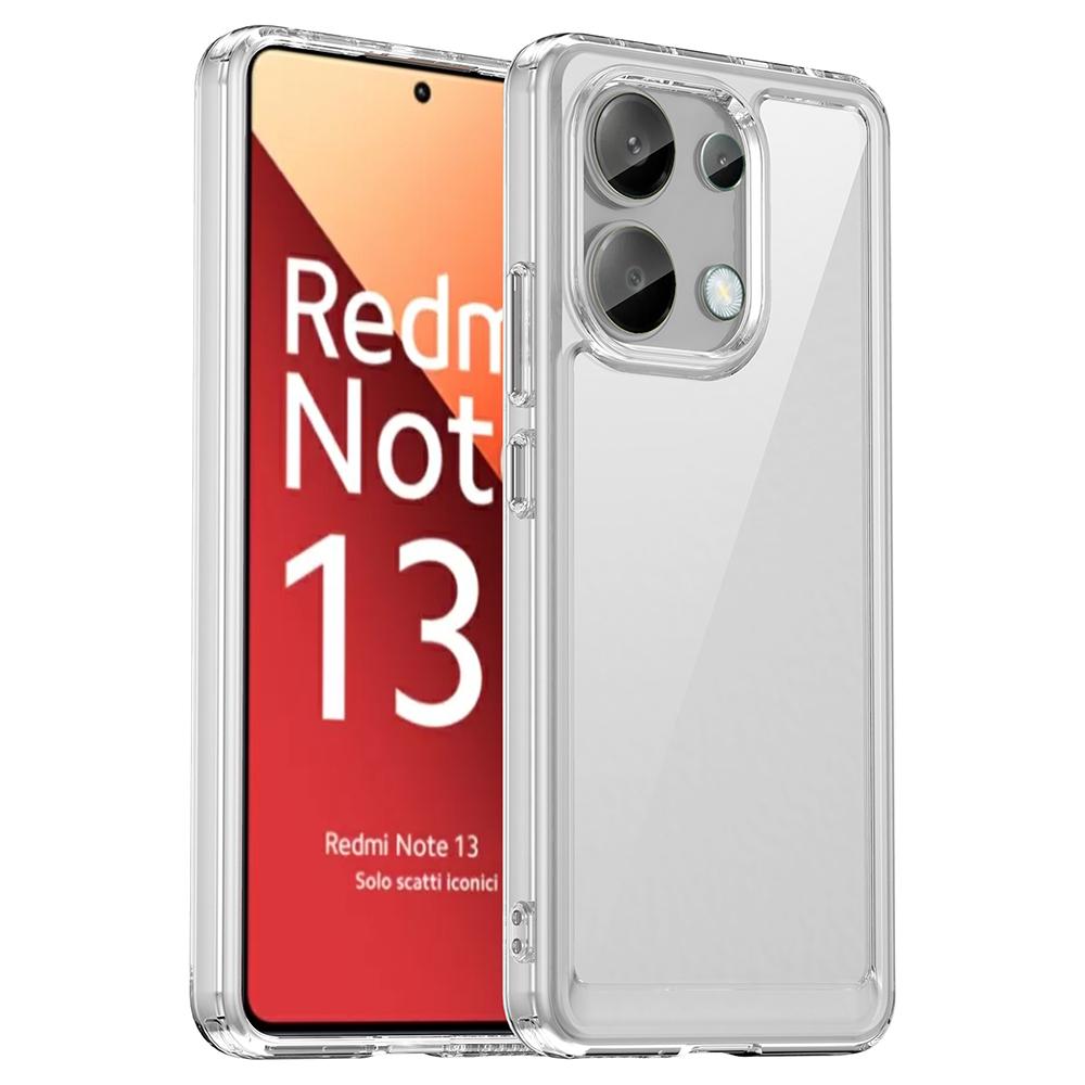 

For Xiaomi Redmi Note 13 4G Case Ultra-Transparent Phone Cover with Electroplated Buttons (Big Rear Lens Hole) A