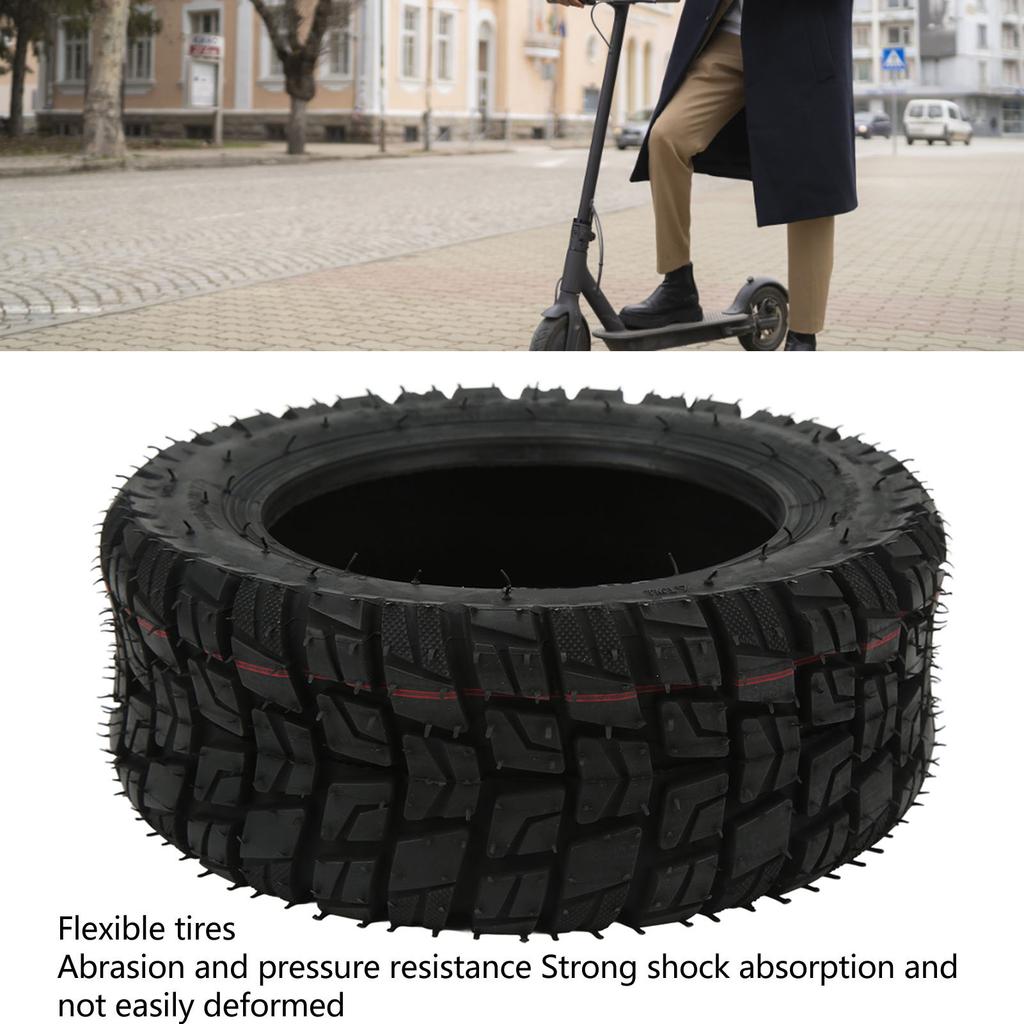 100 65 6.5 Tire 11inch Rubber Shock Absorption Widen Thicken Off Road Tyre for Scooter with Inflatable Nozzle