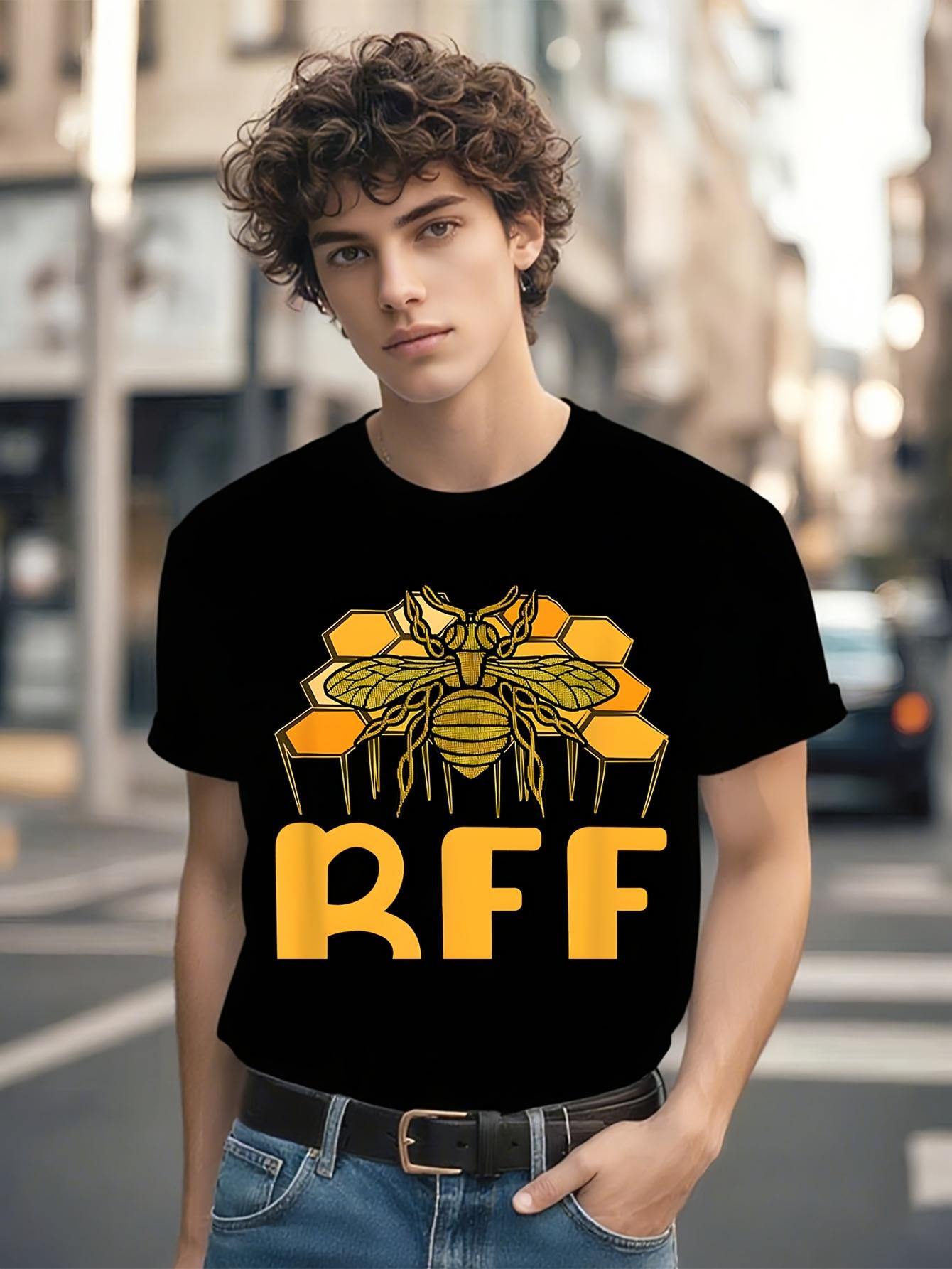Funny Bee Graphic Tshirt Graphic Tshirt - Black Shirt wit... M