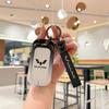 Wuling Car Key Cover: Nebula Starlight Jiachen E5 Stylish Metal Black & White Shell, Full Coverage with Buckle.