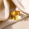18K Gold-Plated Minimalist Open Ring for Women - European & American Fashion