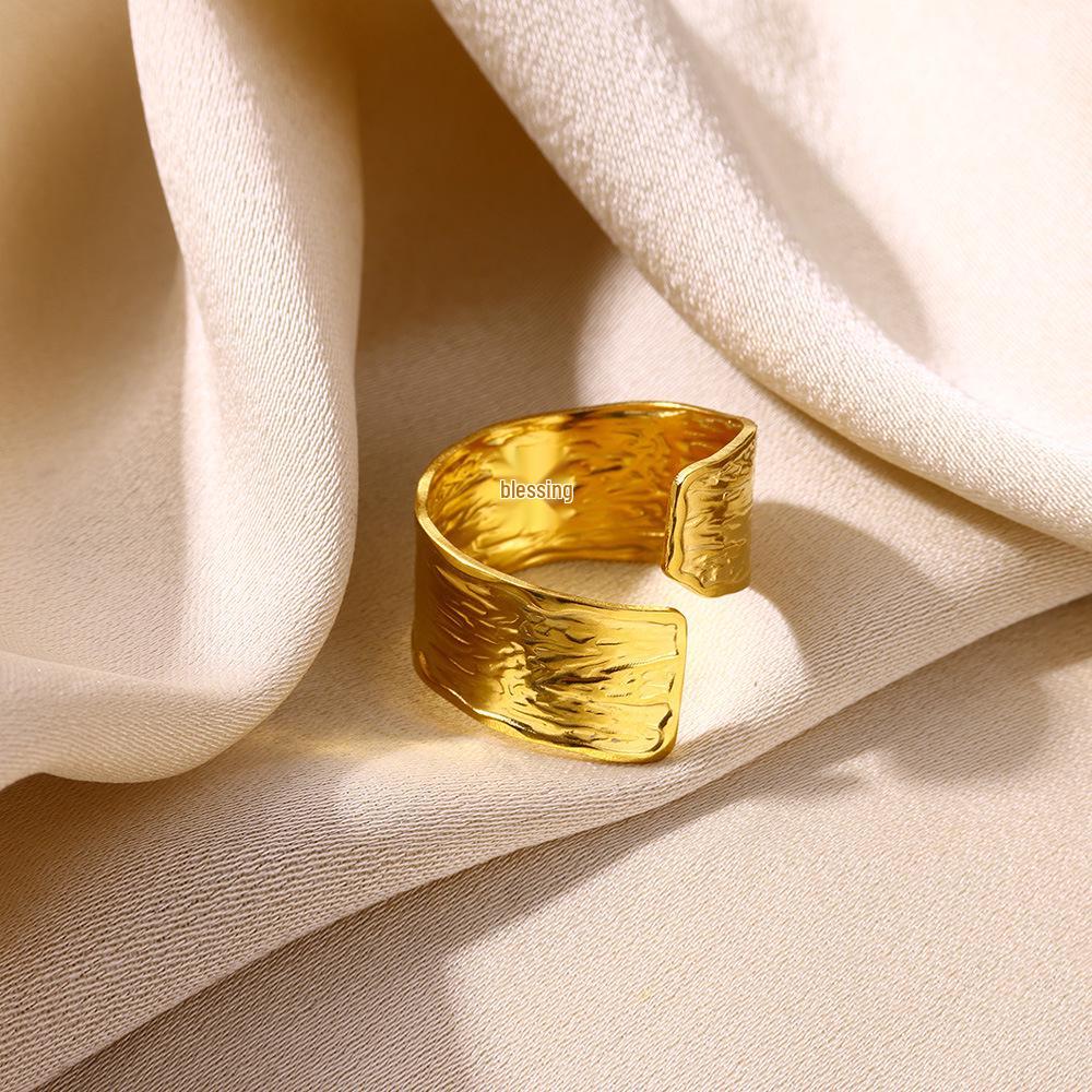 18K Gold-Plated Minimalist Open Ring for Women - European & American Fashion