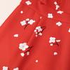 Women's summer new French sweet design slim bubble sleeve floral dress