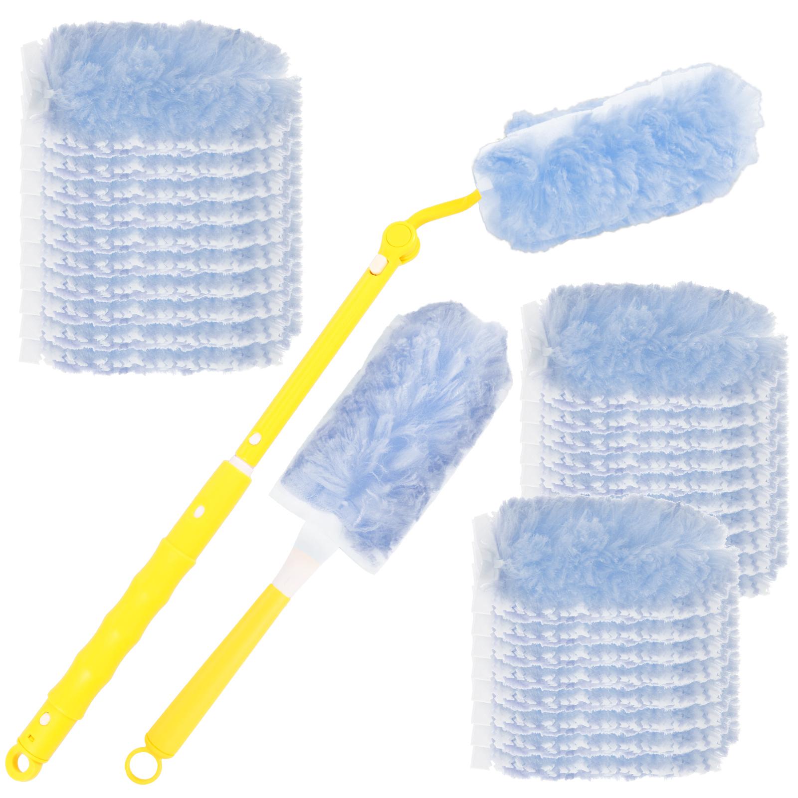 

30 Pcs Disposable Dual Sided Duster Refill Kit 360° Replaceable Dusting Head with Retractable Pole for Cleaning Home and Car