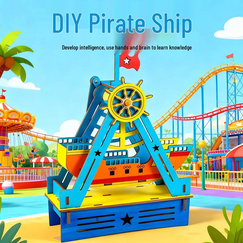 

Handmade Mini Pirate Ship Experiment Kit for Students - Educational Science Toy Other