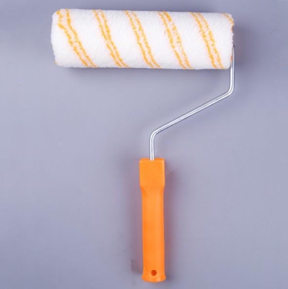 

9-дюймовый валик с двойными желтыми полосками - губка из хлопковой нити для легкого нанесения латексной краски на стены