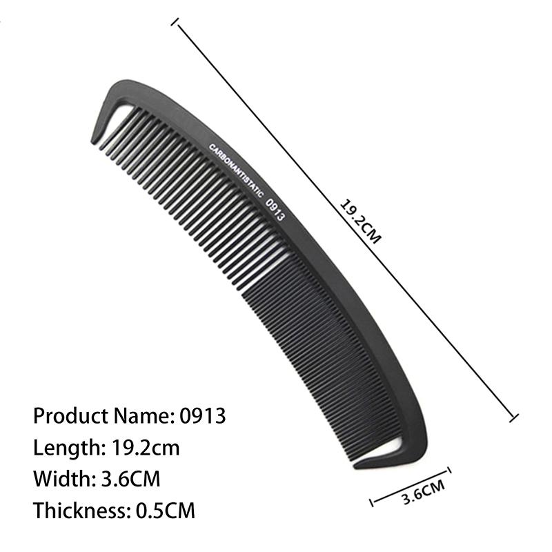 Black Professional Hair Cutting Comb Anti-Static Flat Head Cutter Comb Finetooth Haircut Brush Salon Tools Barber Hair Accessor