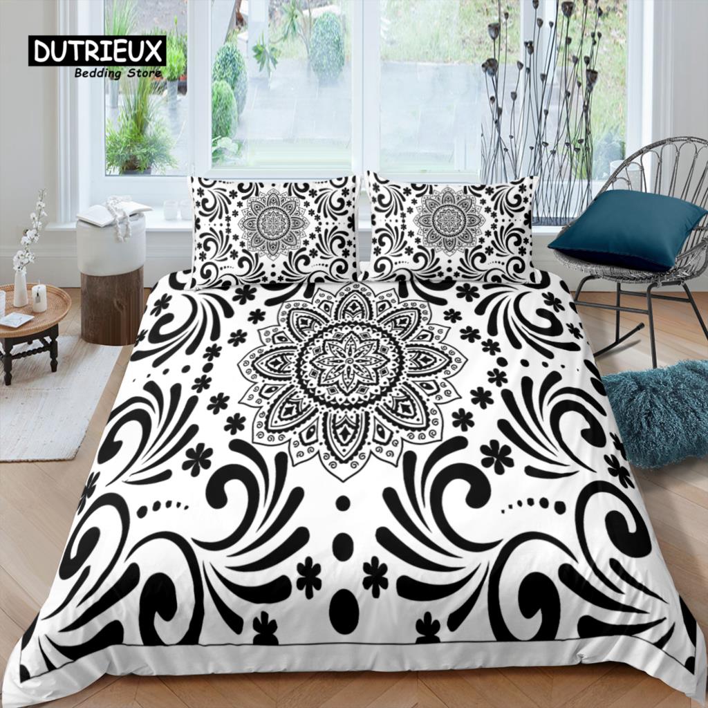Home Living Luxury 3D Abstract Art Bedding Set Flower Duvet Cover Pillowcase Queen and King EU/US/AU/UK Size Comforter Bedding