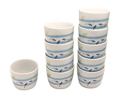 

Noodle Bowl Yokomachi Medaka New Buckwheat Chiyoguchi Set of 10