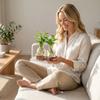 Creative Desktop Wooden Stand with Two Transparent Hydroponic Glass Vases for Home Decoration and Plant Display Modern Design