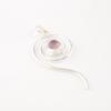 Purple Cat's Eye Gemstone 925 Sterling Silver Jewelry Handmade Round Pendant PP-42-43