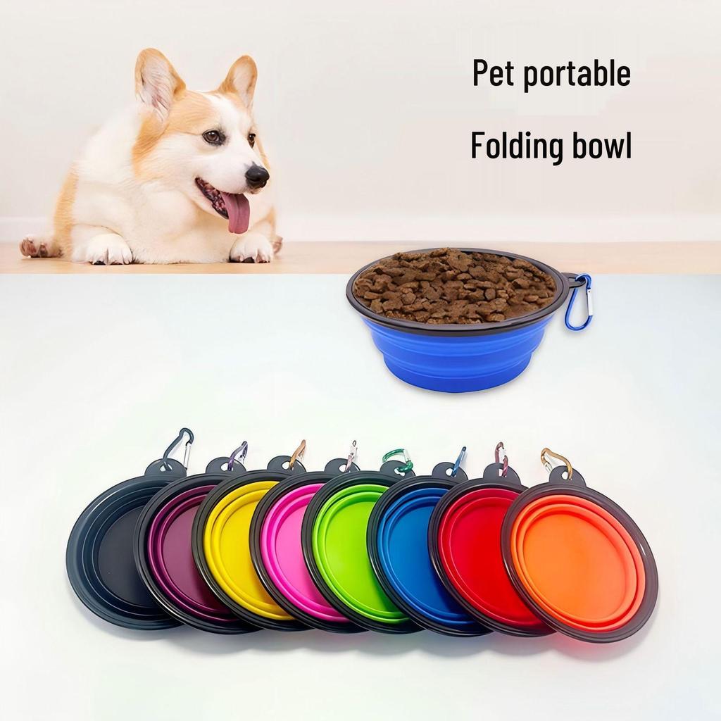 Collapsible Silicone Pet Bowl for Outdoor Travel (Dog & Cat)