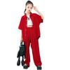 Children's Trendy Street Dance Outfit - Loose Pants and Shirt Set for Boys and Girls Jazz Performance.