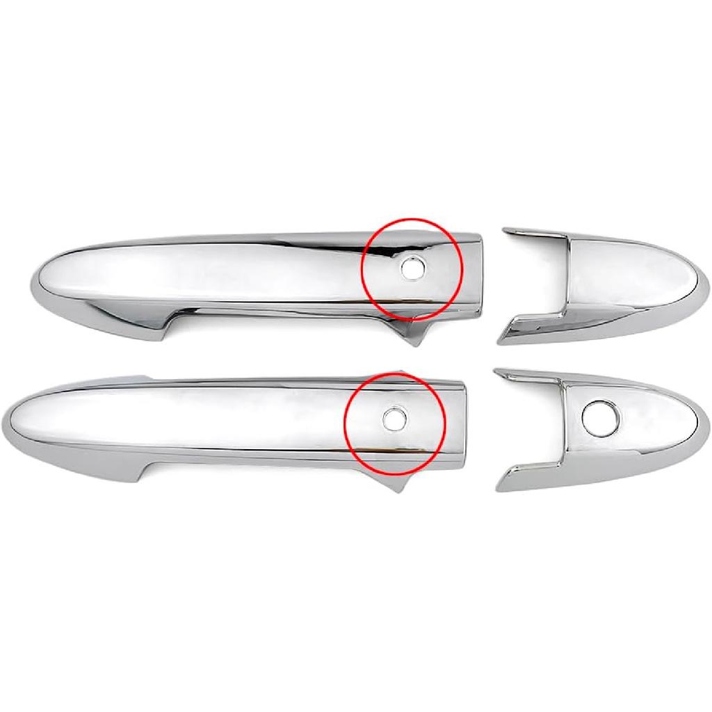 Compatible for Honda HRV HR-V 2016 2017 2018 2019 2020 Exterior Accessories Front Door Handle Cover Trim ABS Decor Scratch Protector Caps (Chrome
