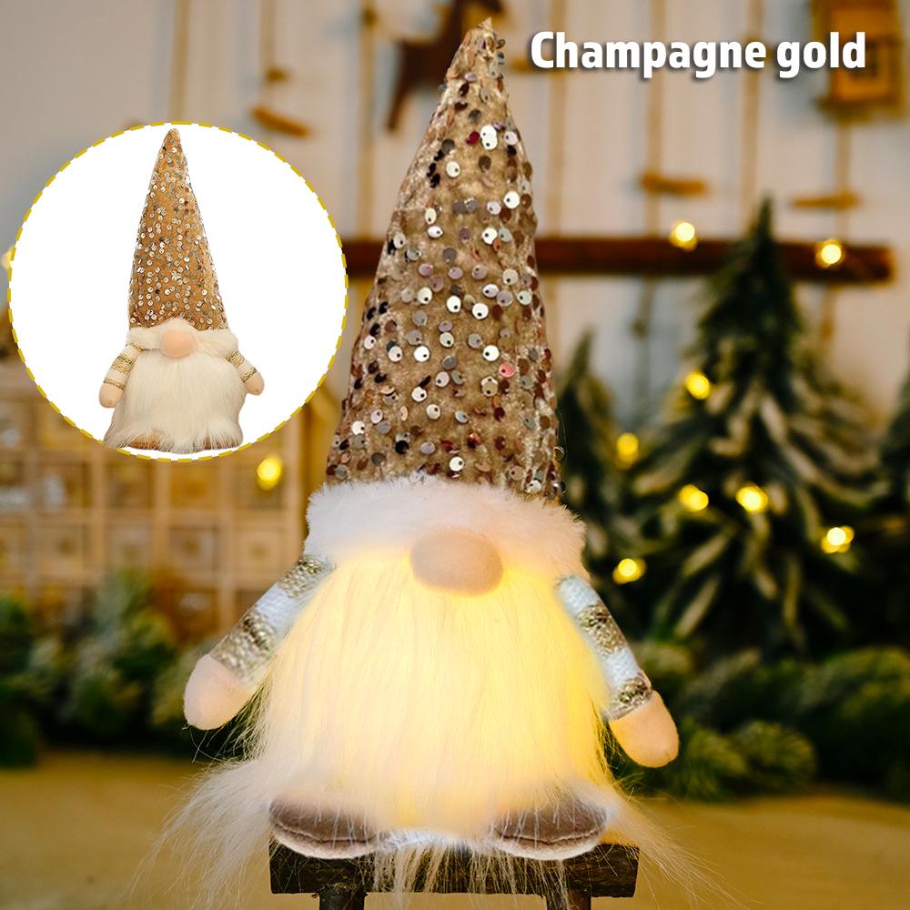 1~4pcs 2026 Christmas Decorations Glowing Gnome Knitted Doll with Led Night Light for Home Xmas Decor Navidad New Year 2027 Gift